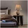 2_Jamie Young Agnes Blown Glass Table Lamp with Linen Scalloped Shade, Taupe more views