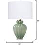 3_Jamie Young Agnes Blown Glass Table Lamp with Linen Shade, Celadon more views
