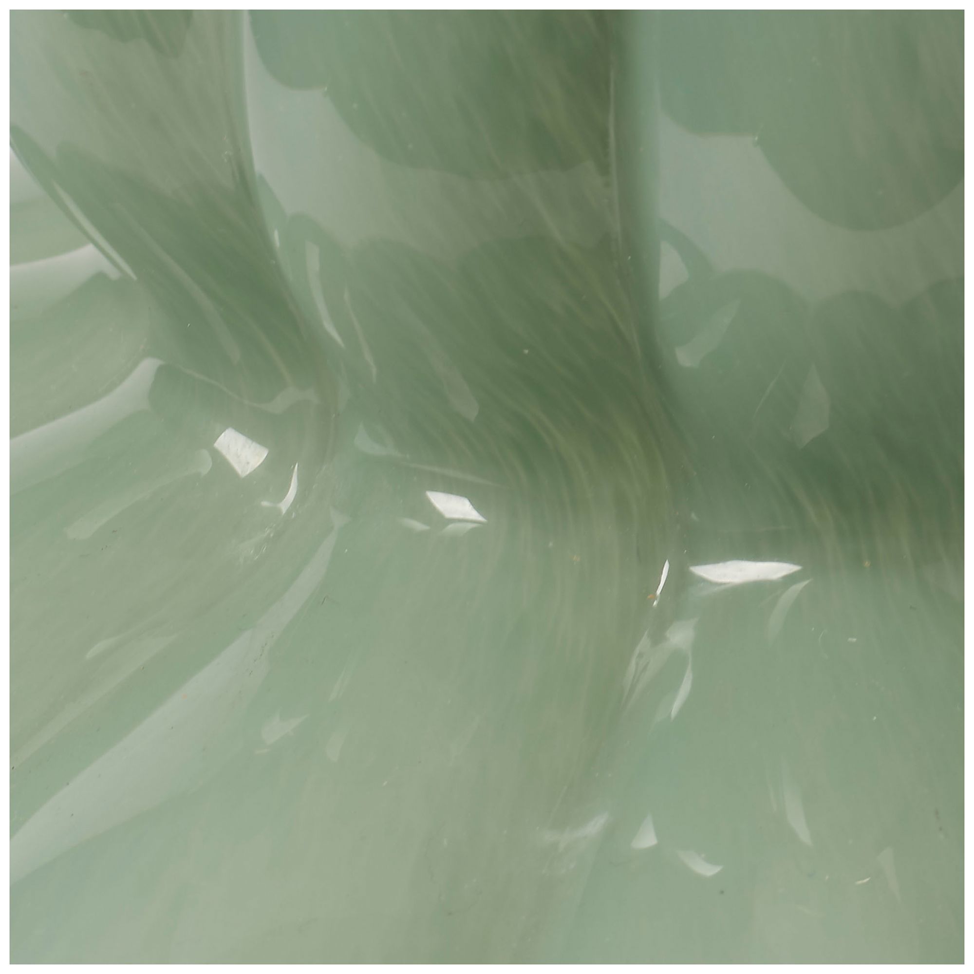 Thumbnail4 of Jamie Young Agnes Blown Glass Table Lamp with Linen Shade, Celadon more views