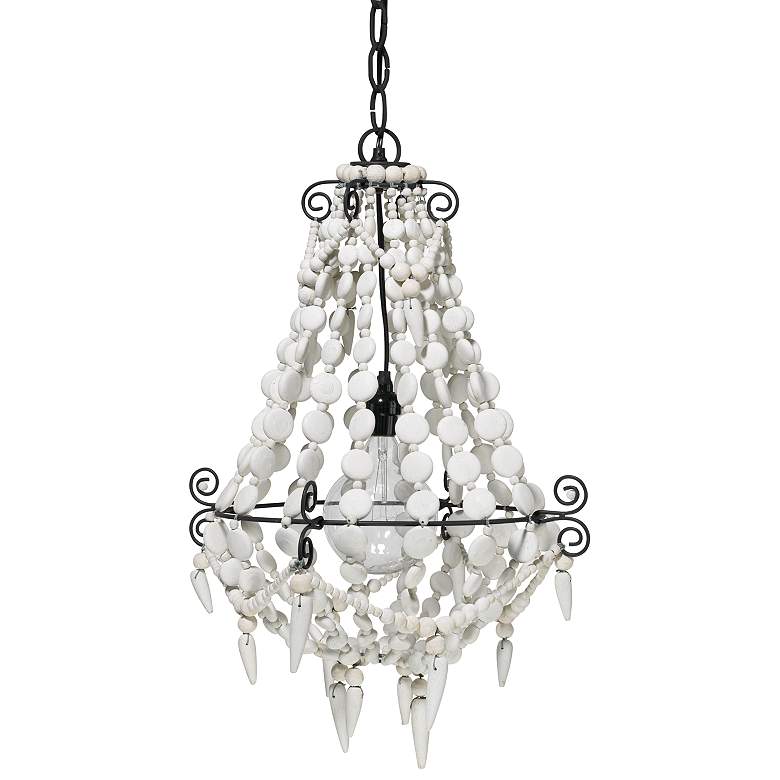 Image 1 Jamie Young Akumal 18 inch Wide White Beads Chandelier