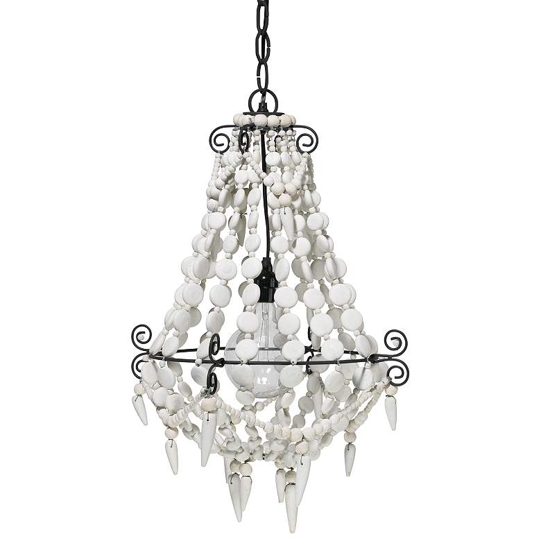 Image 1 Jamie Young Akumal 18" Wide White Beads Chandelier