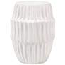 Jamie Young Algae 15 1/2" Wide White Ceramic Side Table