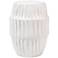 Jamie Young Algae 15 1/2" Wide White Ceramic Side Table