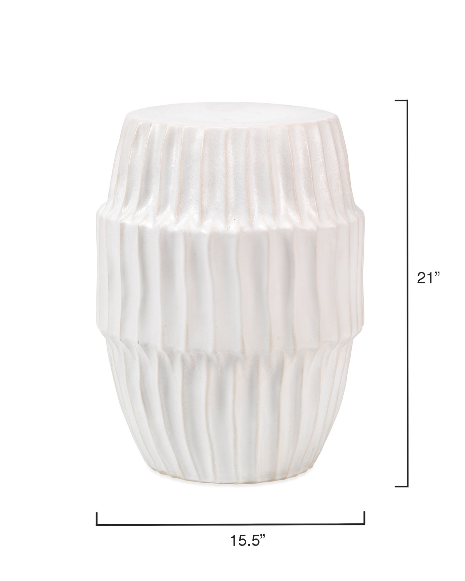 Jamie Young Algae 15 1/2" Wide White Ceramic Side Table
