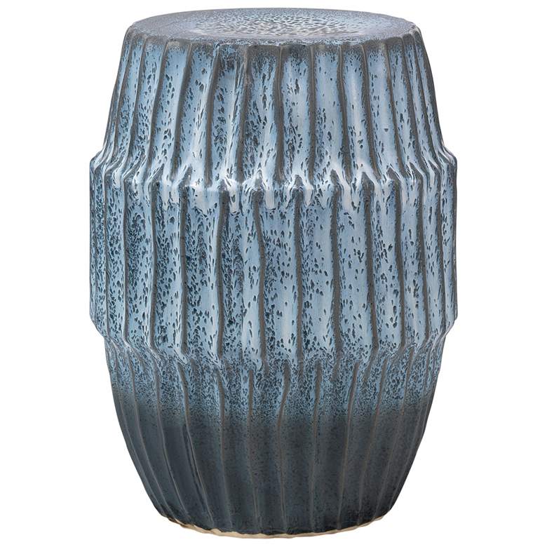 Image 2 Jamie Young Algae Blue Ceramic Indoor/Outdoor Side Table