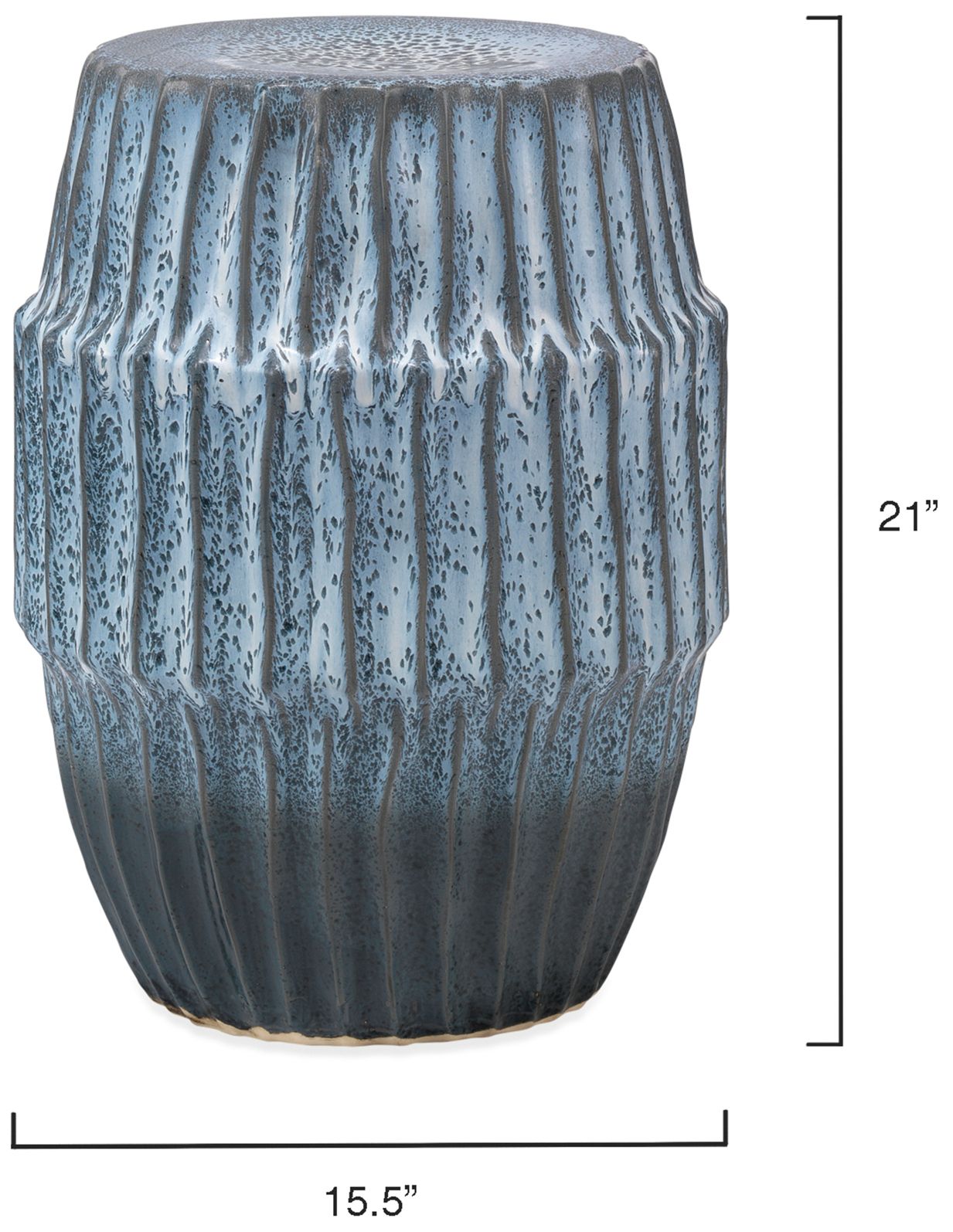 Image 6 Jamie Young Algae Blue Ceramic Indoor/Outdoor Side Table more views