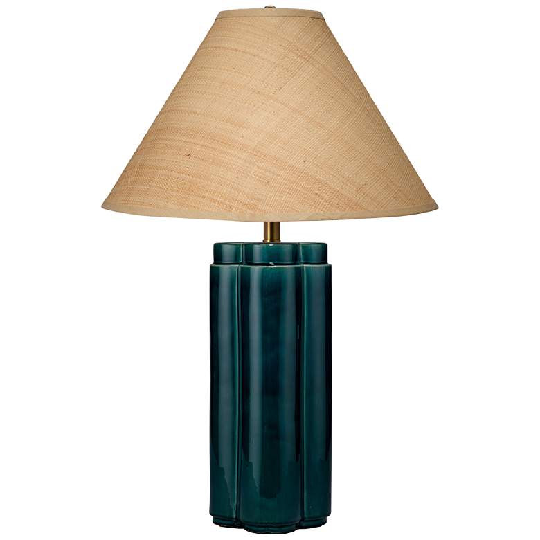 Image 1 Jamie Young Allister Ceramic Table Lamp with Raffia Shade