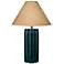 Jamie Young Allister Ceramic Table Lamp with Raffia Shade