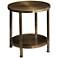 Jamie Young Alloy Antique Brass Round Side Table