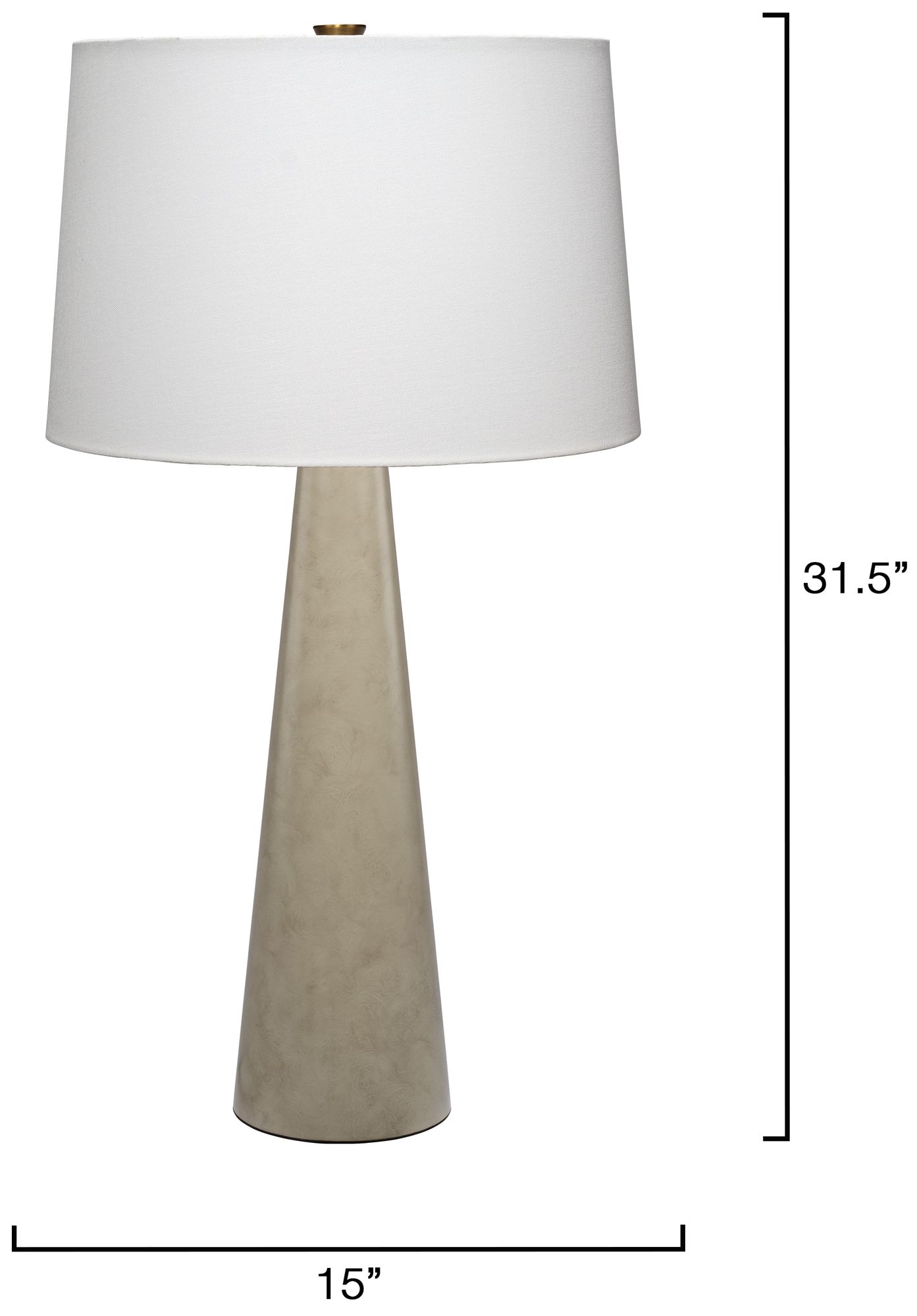 Image 3 Jamie Young Alps Metal Table Lamp 31.5" in Warm Grey more views