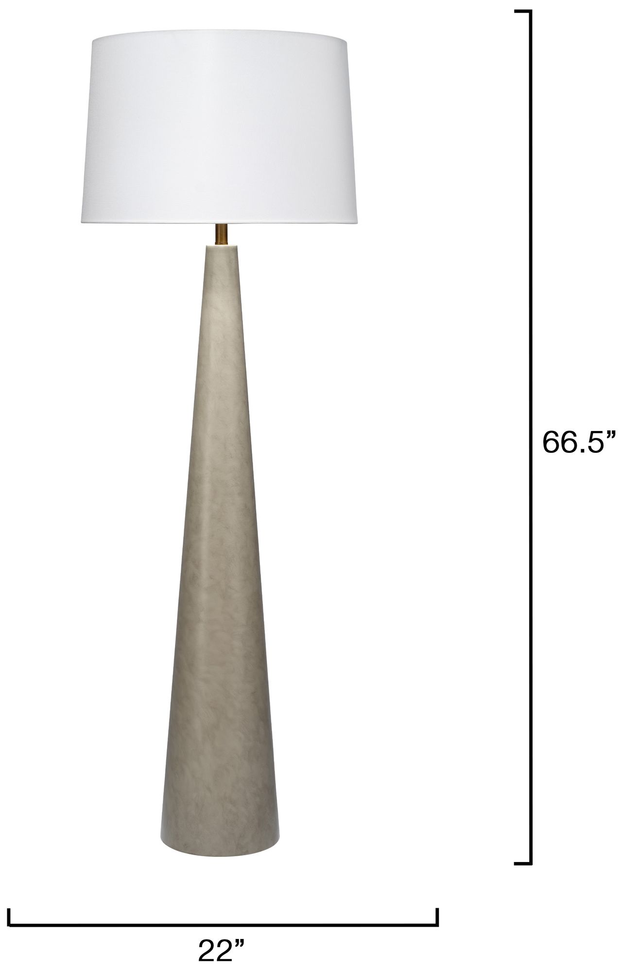 Image 3 Jamie Young Alps Steel Floor Lamp 66.5" in Warm Gray more views