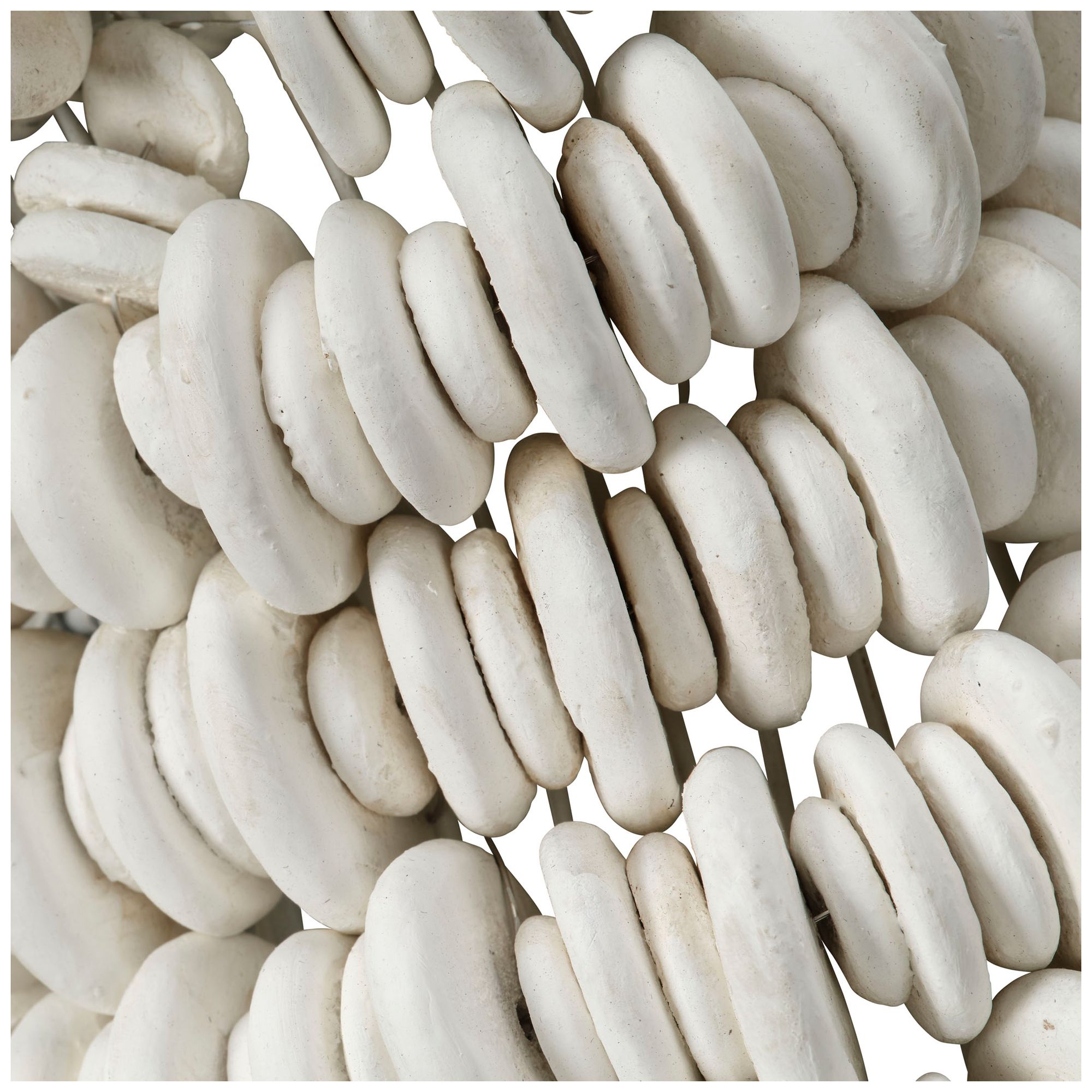 Image 3 Jamie Young Amoeba Wood Beaded Wall Mirror 41" in White more views