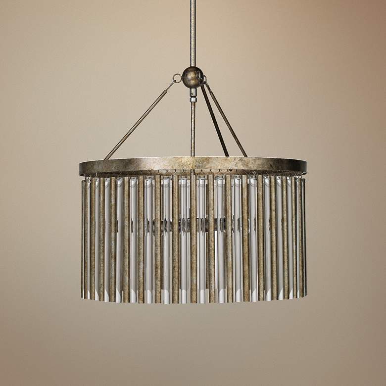 Image 1 Jamie Young Andromeda 23 1/2 inch Wide Champagne Leaf Chandelier