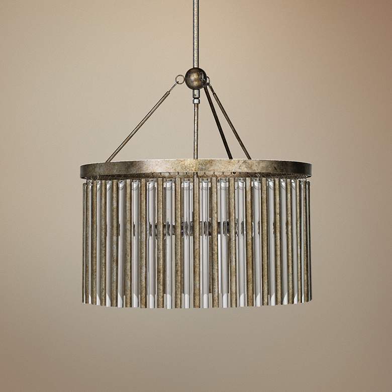 Image 1 Jamie Young Andromeda 23 1/2" Wide Champagne Leaf Chandelier