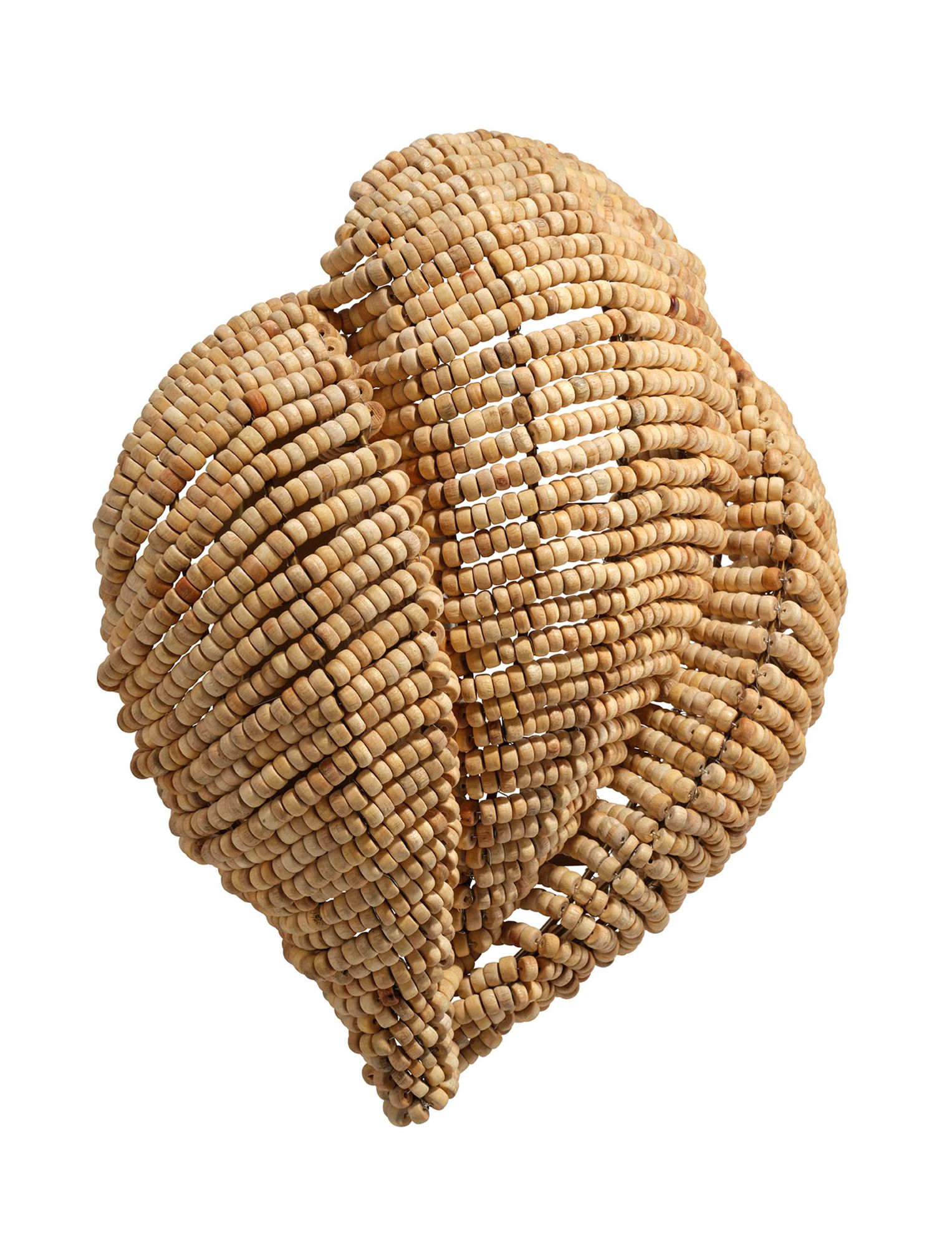 Image 6 Jamie Young Anguilla 1-Light Wood Beaded Wall Sconce 16.5" in Natural more views