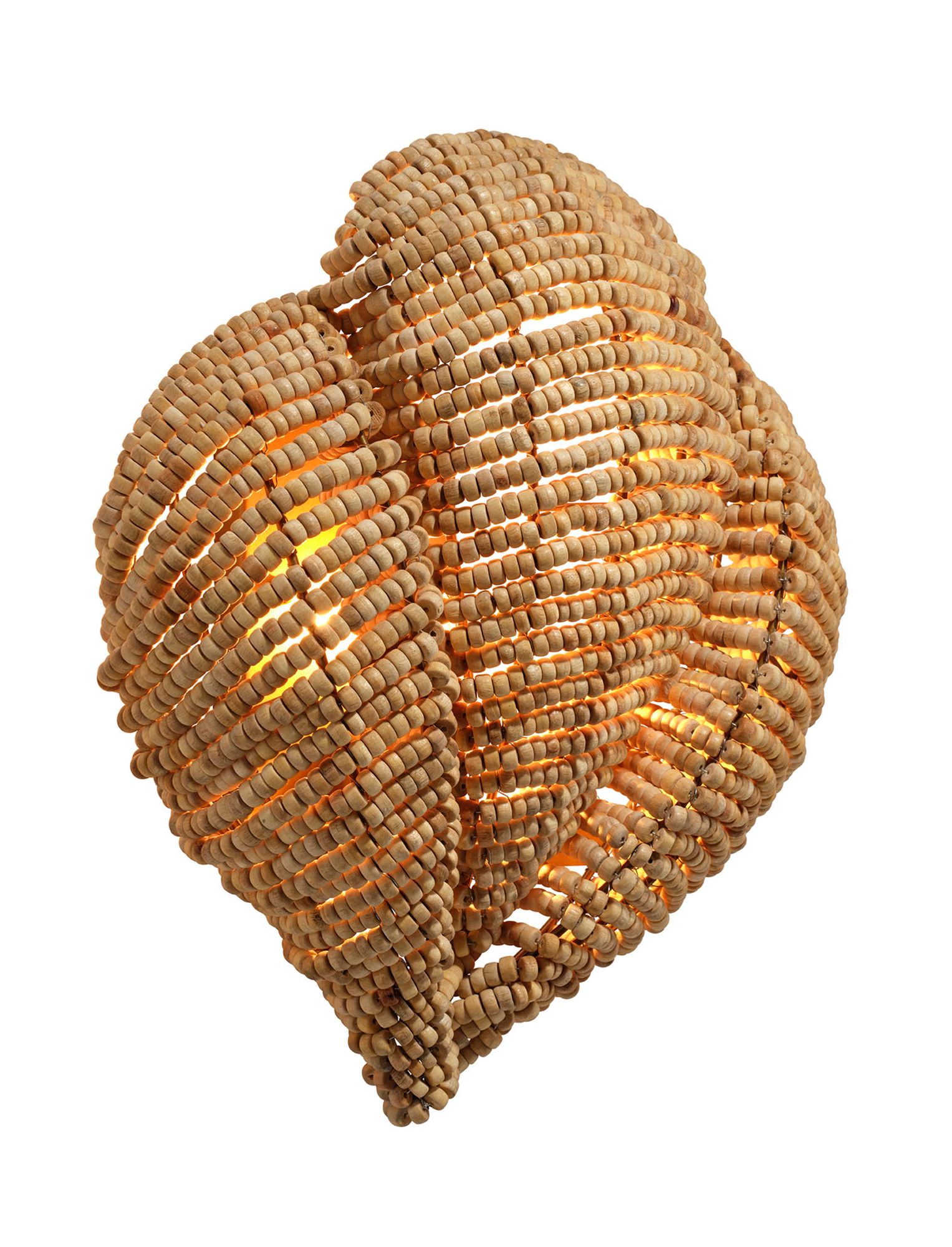 Image 7 Jamie Young Anguilla 1-Light Wood Beaded Wall Sconce 16.5" in Natural more views