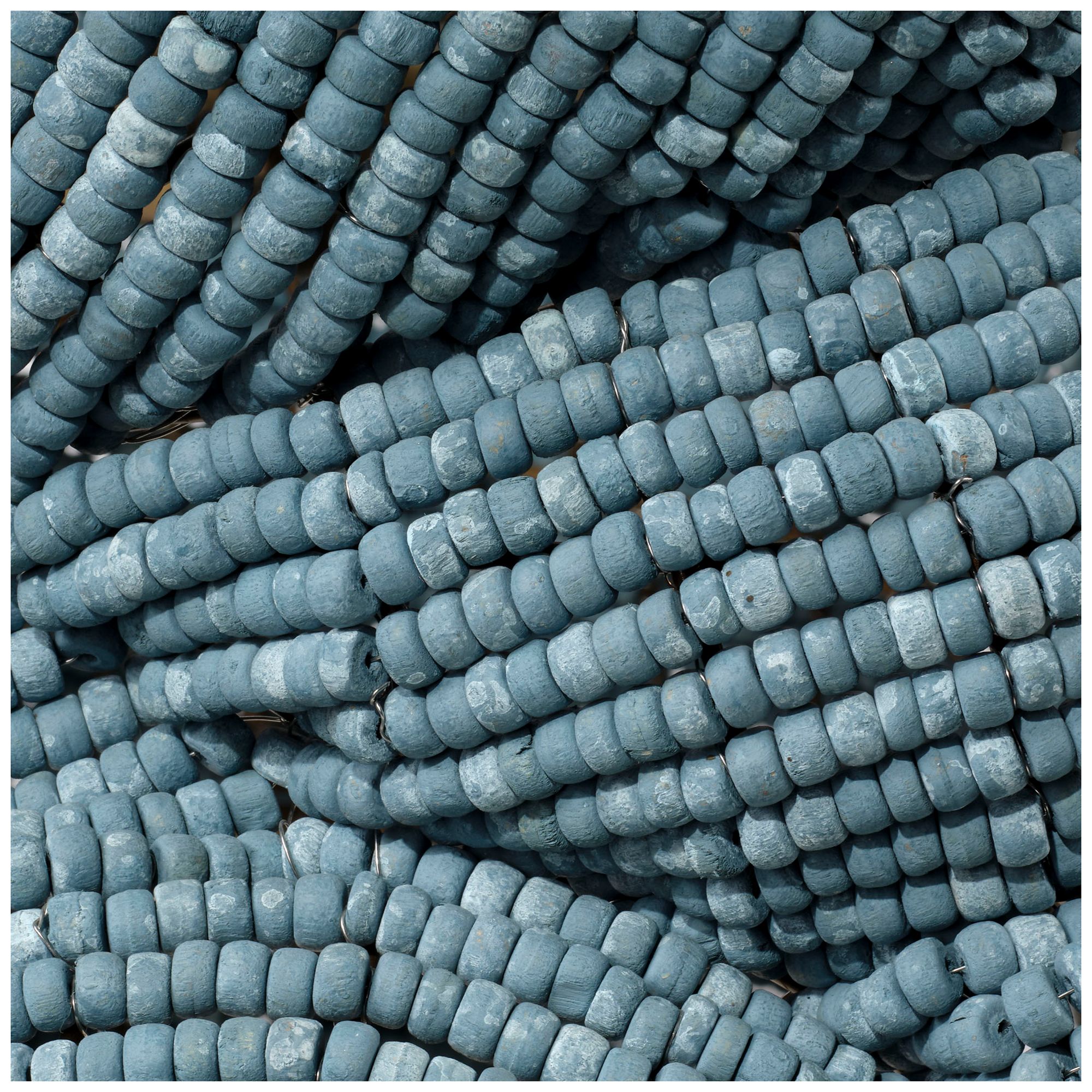 Image 4 Jamie Young Anguilla 3-Light Wood Beaded Chandelier 65.5" in Blue more views