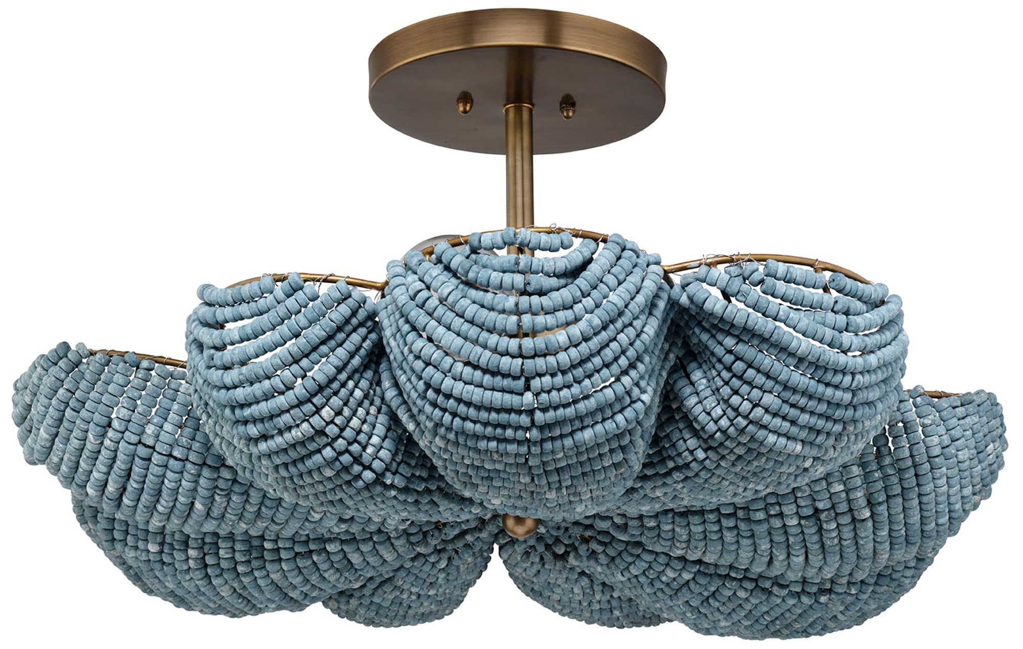 Jamie Young Anguilla Semi-Flush Mount 15.5" in Blue