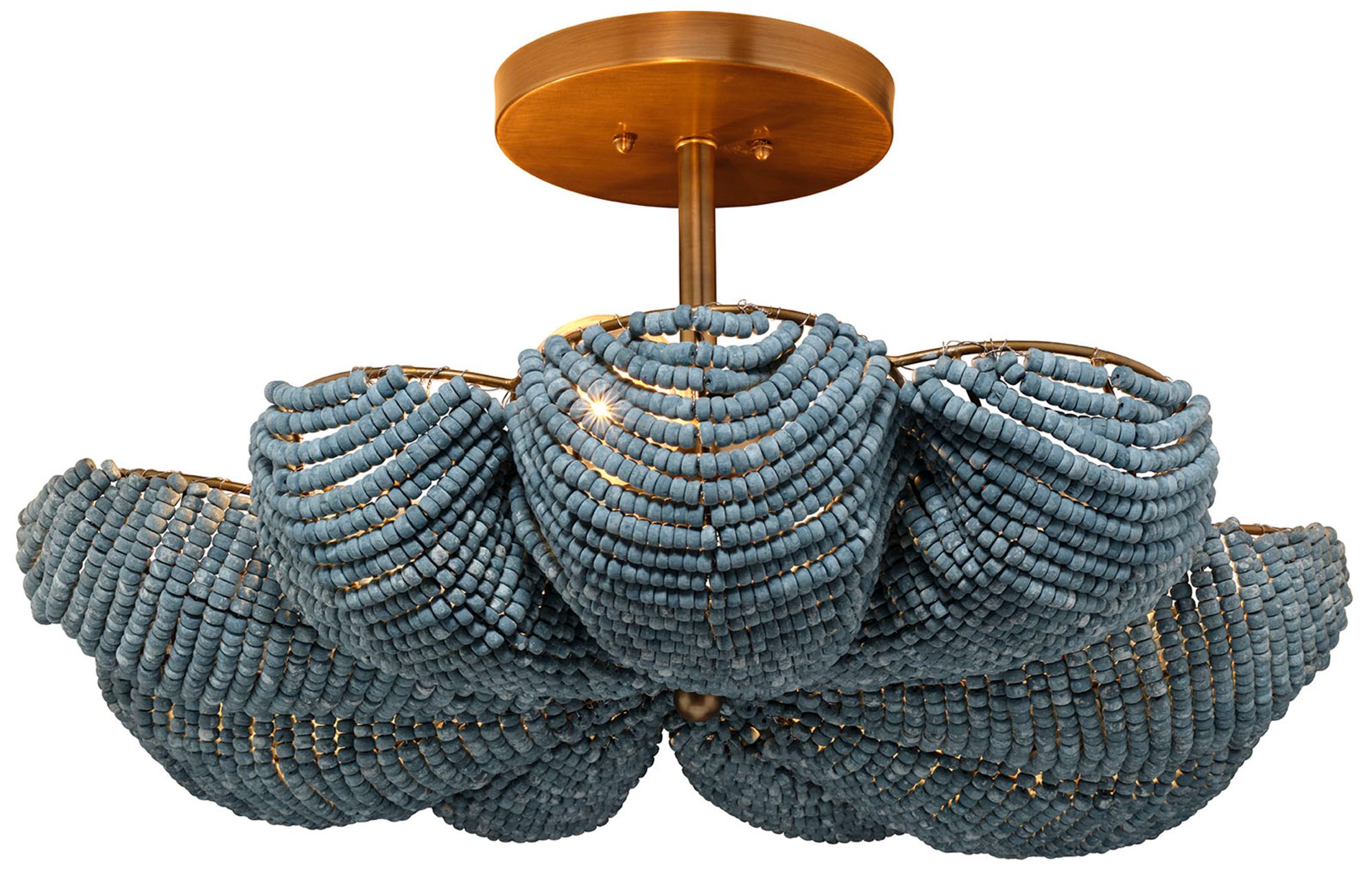 Image 5 Jamie Young Anguilla Semi-Flush Mount 15.5" in Blue more views