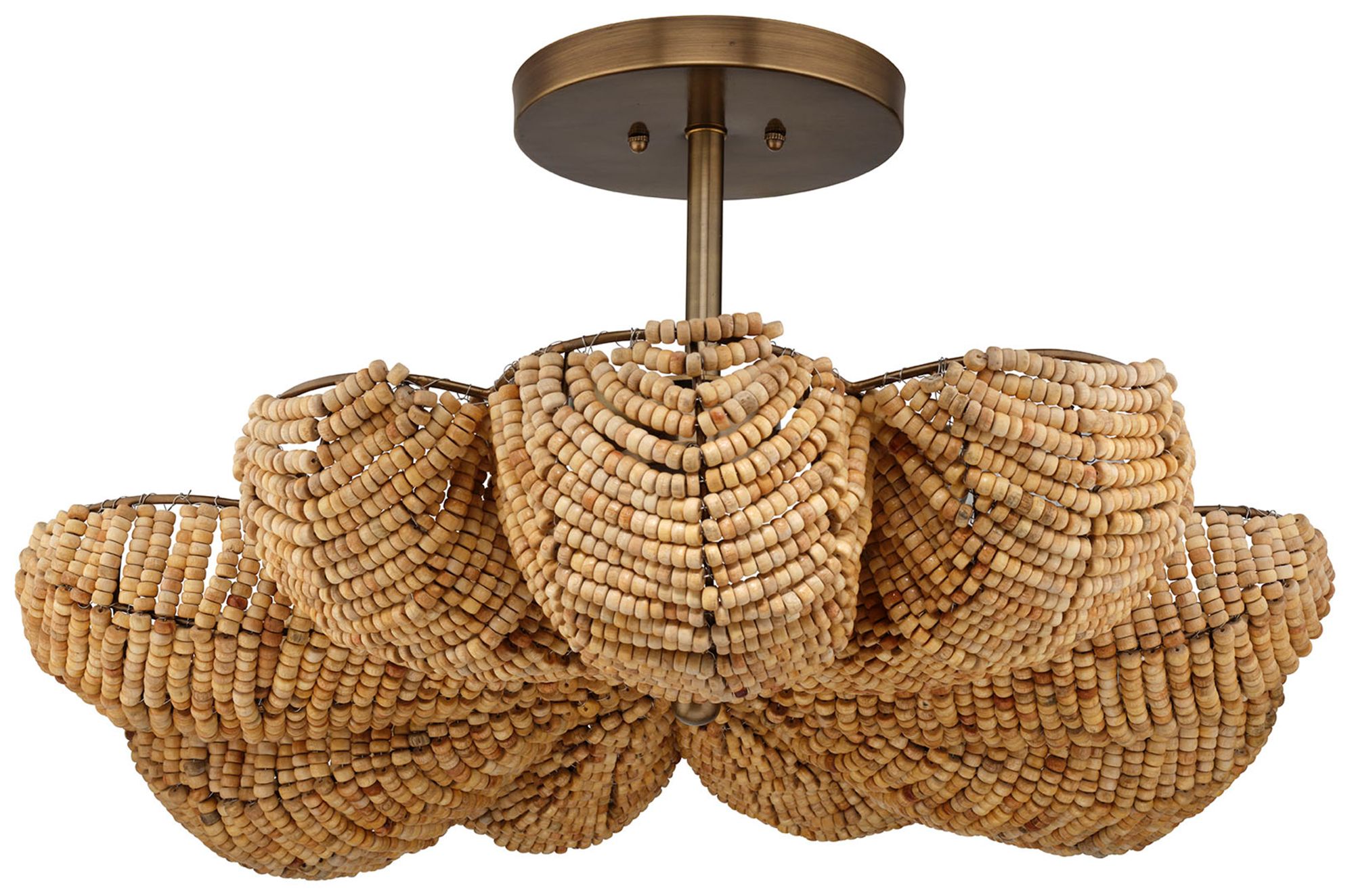 Jamie Young Anguilla Semi-Flush Mount 15.5" in Natural