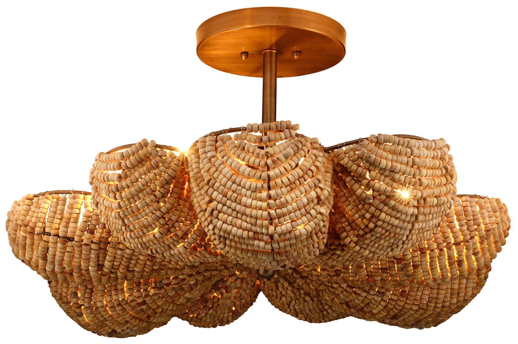 Image 5 Jamie Young Anguilla Semi-Flush Mount 15.5" in Natural more views