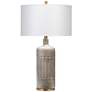 2_Jamie Young Annex 27" High Modern Textured Gray Cement Table Lamp