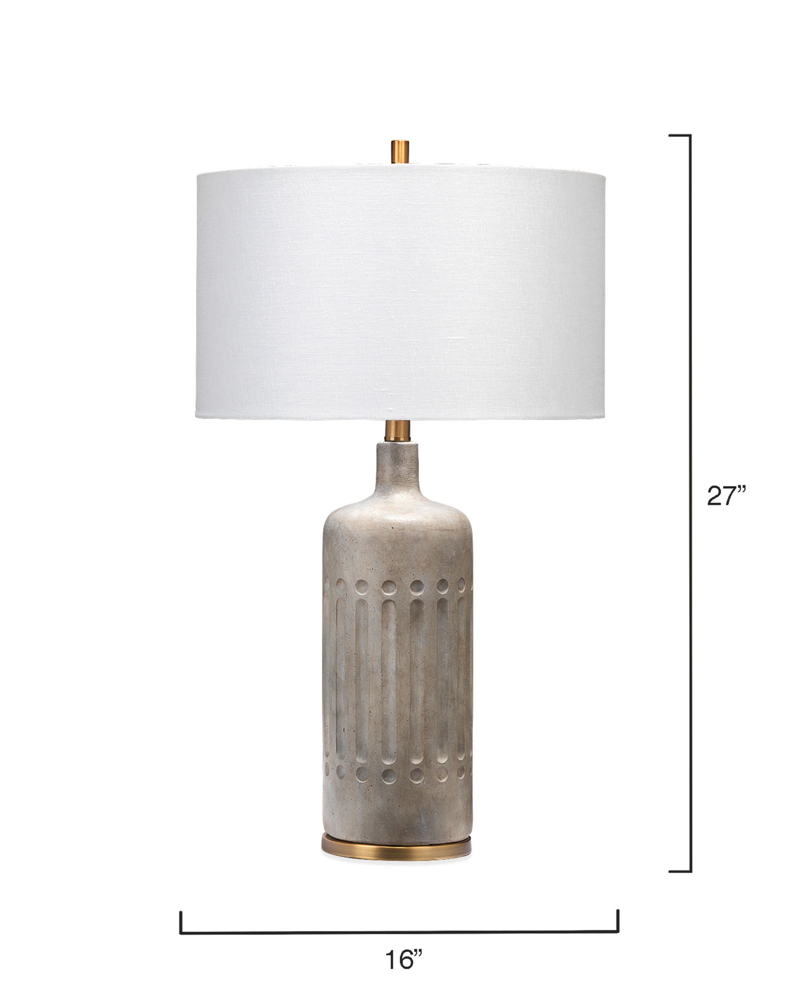Image 4 Jamie Young Annex 27" High Modern Textured Gray Cement Table Lamp more views