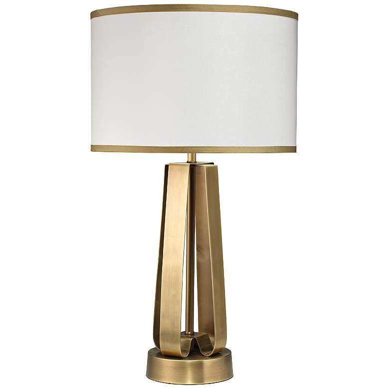 Image 1 Jamie Young Antique Brass Strap Table Lamp