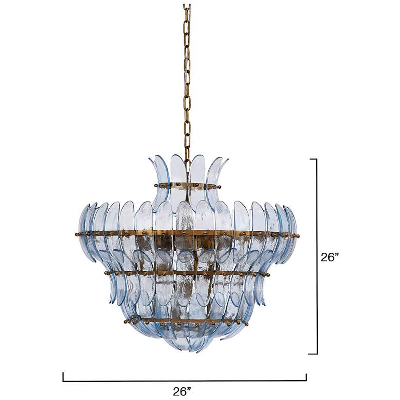 Image 3 Jamie Young Arcade 10-Light Blown Glass Chandelier, Blue more views