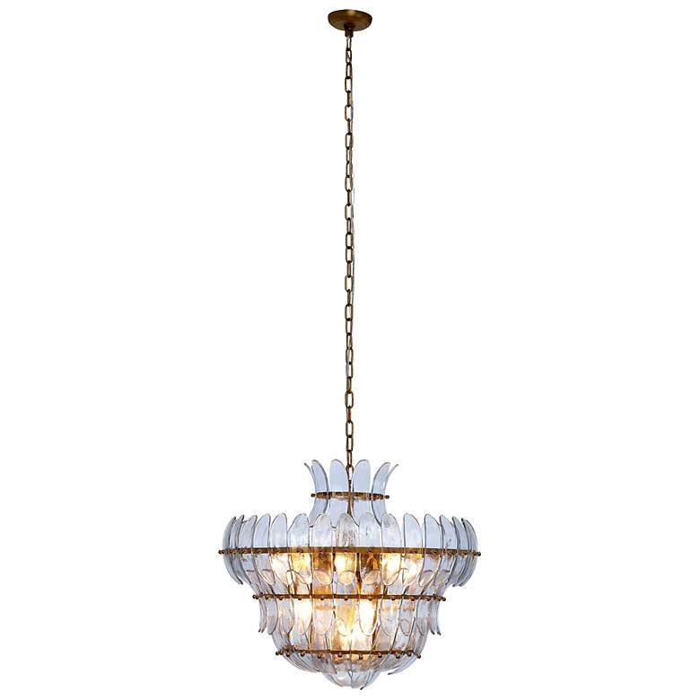Image 6 Jamie Young Arcade 10-Light Blown Glass Chandelier, Blue more views