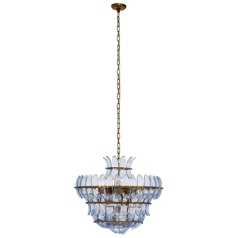 Image 7 Jamie Young Arcade 10-Light Blown Glass Chandelier, Blue more views