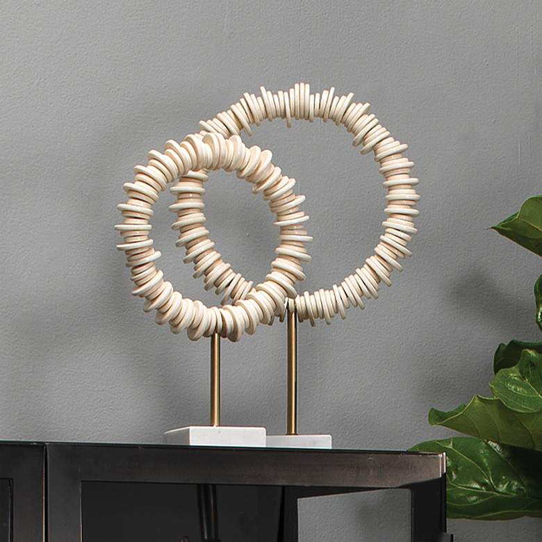 Image 1 Jamie Young Arena Ring Cream Sculptures Set of 2