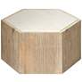 Jamie Young Argan 10" High Natural Wood Hexagon Table