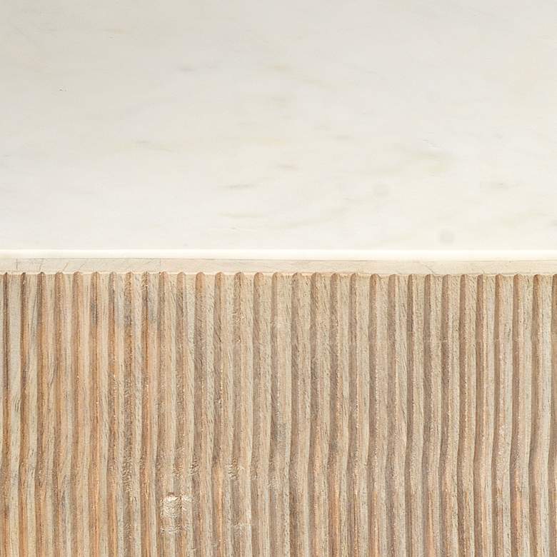Image 2 Jamie Young Argan 10" High Natural Wood Hexagon Table more views
