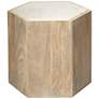 Jamie Young Argan 18" High Natural Wood Hexagon Table