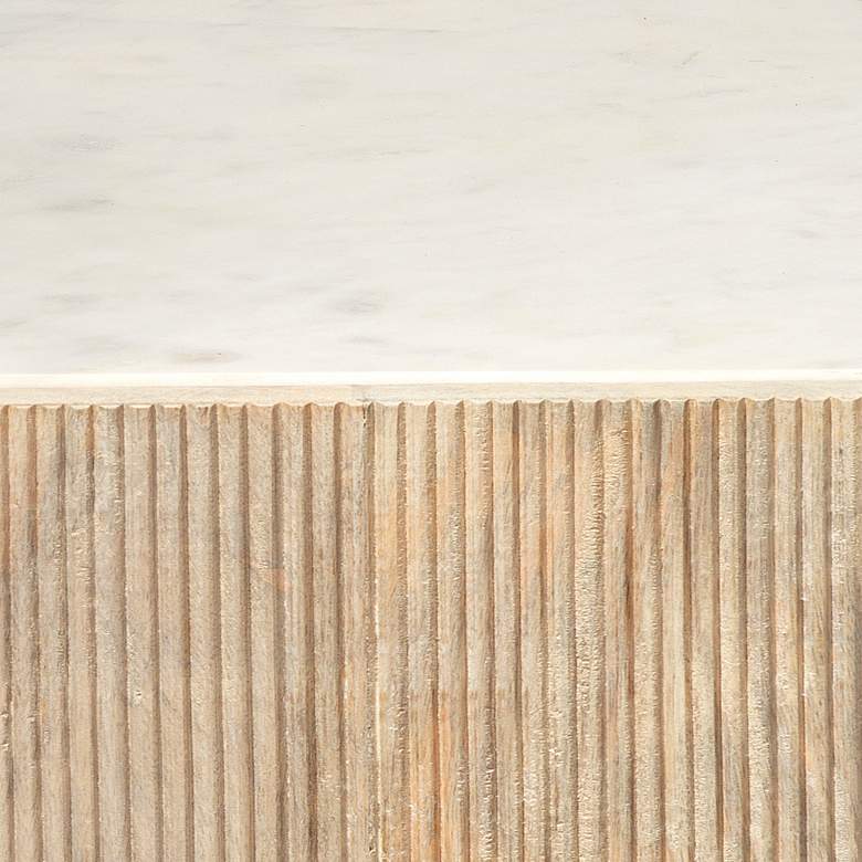 Image 2 Jamie Young Argan 18" High Natural Wood Hexagon Table more views