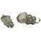 Jamie Young Ariel Warm Gray Glass Shell Figurines Set of 2