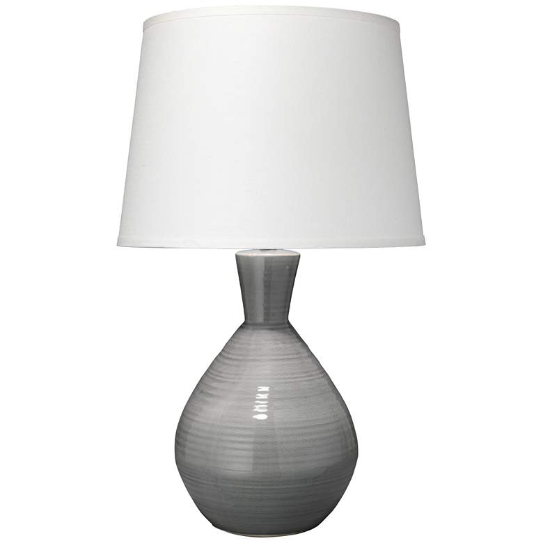 Image 1 Jamie Young Ash Neutral Gray Ceramic Vase Table Lamp