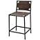 Jamie Young Asher Leather 24" Counter Stool in Brown
