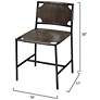 3_Jamie Young Asher Leather Dining Chair in Brown more views