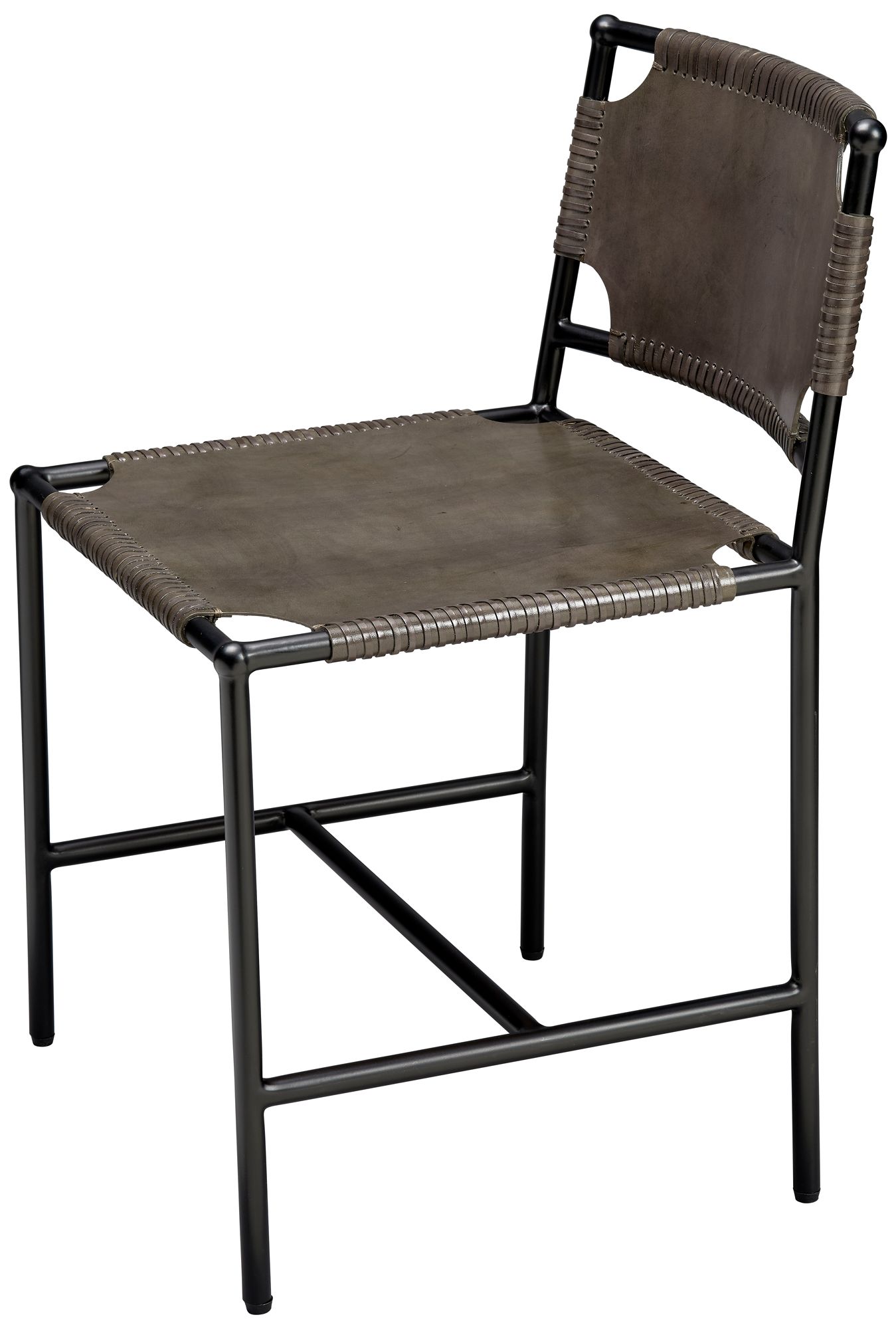 Image 5 Jamie Young Asher Leather Dining Chair in Brown more views