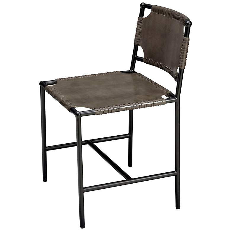 Image 5 Jamie Young Asher Leather Dining Chair in Brown more views