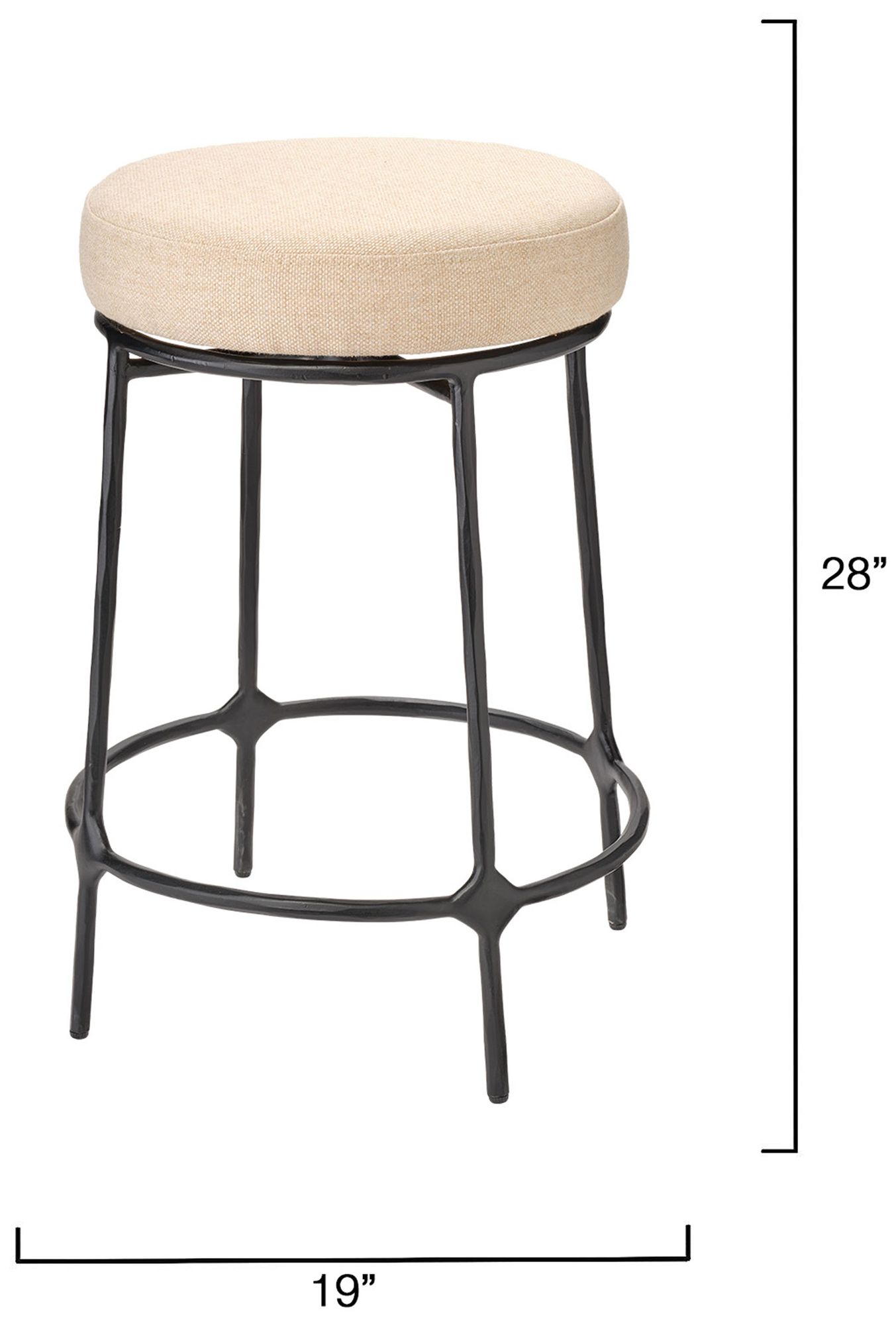 Image 2 Jamie Young Asteria Iron Counter Stool 25" in Black more views