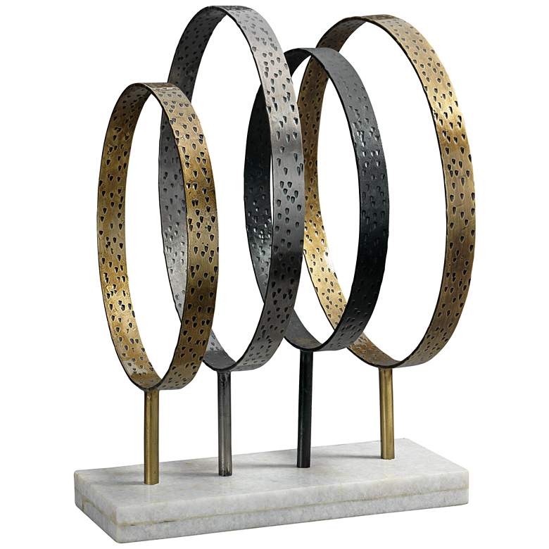 Image 1 Jamie Young Athena 16 1/2 inchH Mixed Metal Iron Stand Sculpture