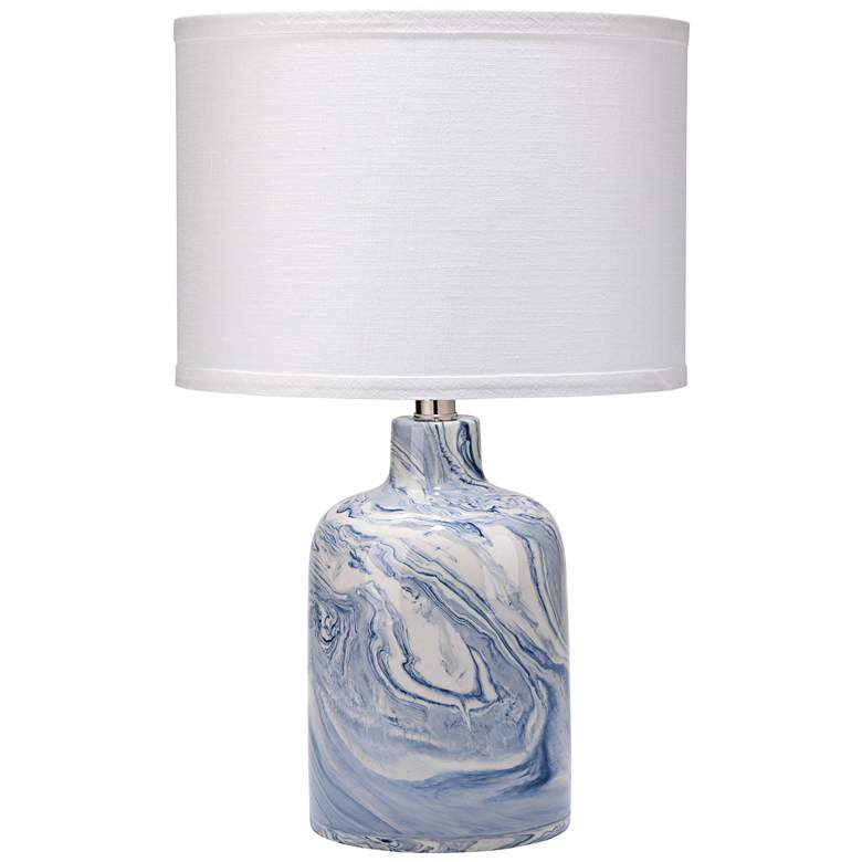 Image 1 Jamie Young Atmosphere 19 inchH Blue-White Swirl Ceramic Lamp