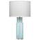 Jamie Young Atwater Sky Blue Glass Column Table Lamp
