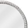 Jamie Young Audrey White Wood Beaded 30" Round Wall Mirror