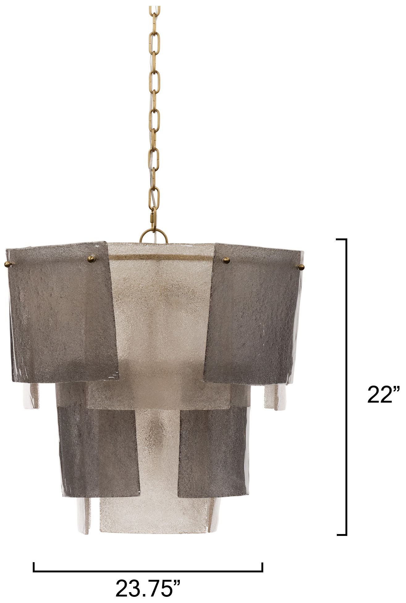 Jamie Young Aurora 10-Light Small Chandelier 22" in Grey