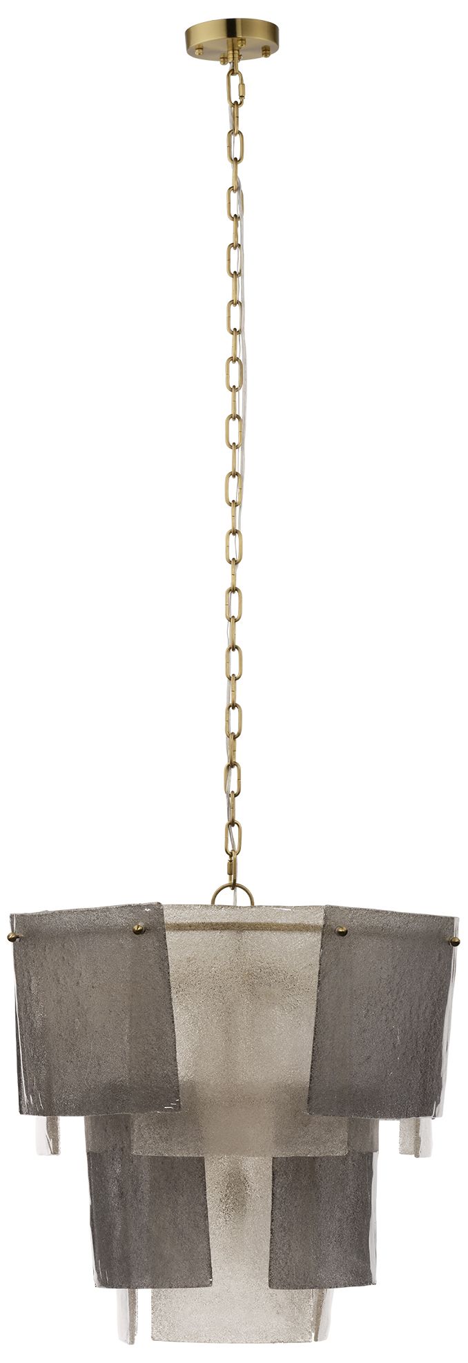 Jamie Young Aurora 10-Light Small Chandelier 22" in Grey