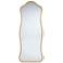Jamie Young Aurora Wavy Iron Floor Mirror, Antique Brass